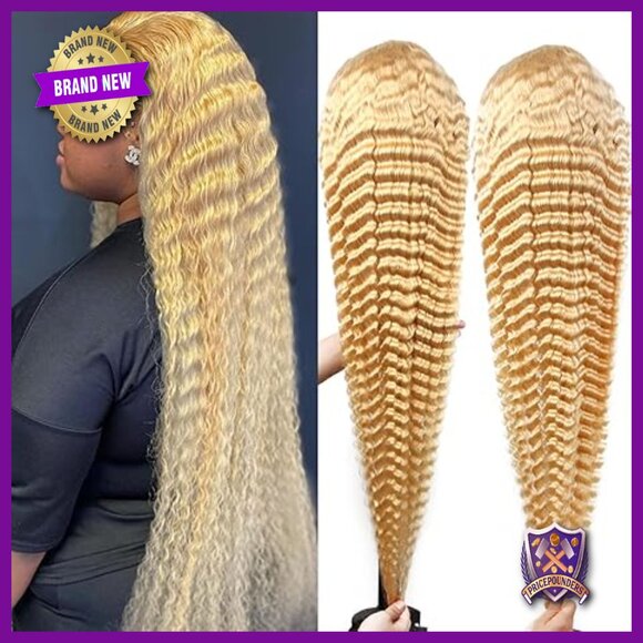 30 Inch Human Hair Lace Front Wig 13x6 Transparent Lace Deep Wave 180 Density main image 5